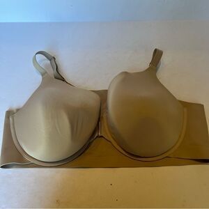 Cacique Lightly Lined Full Coverage Bra Nude Size 46DD Front Clasp